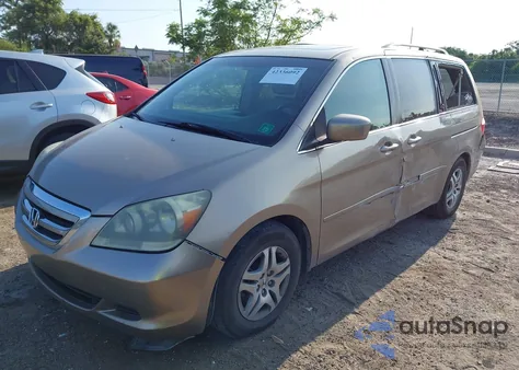2006 Honda Odyssey Ex-L z USA, uszkodzony, nr VIN 5FNRL38656B411090